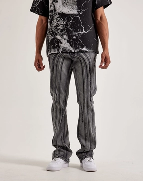 Kilogram Centric Moto Stacked Flare Jeans Preppy style items Fashionable options