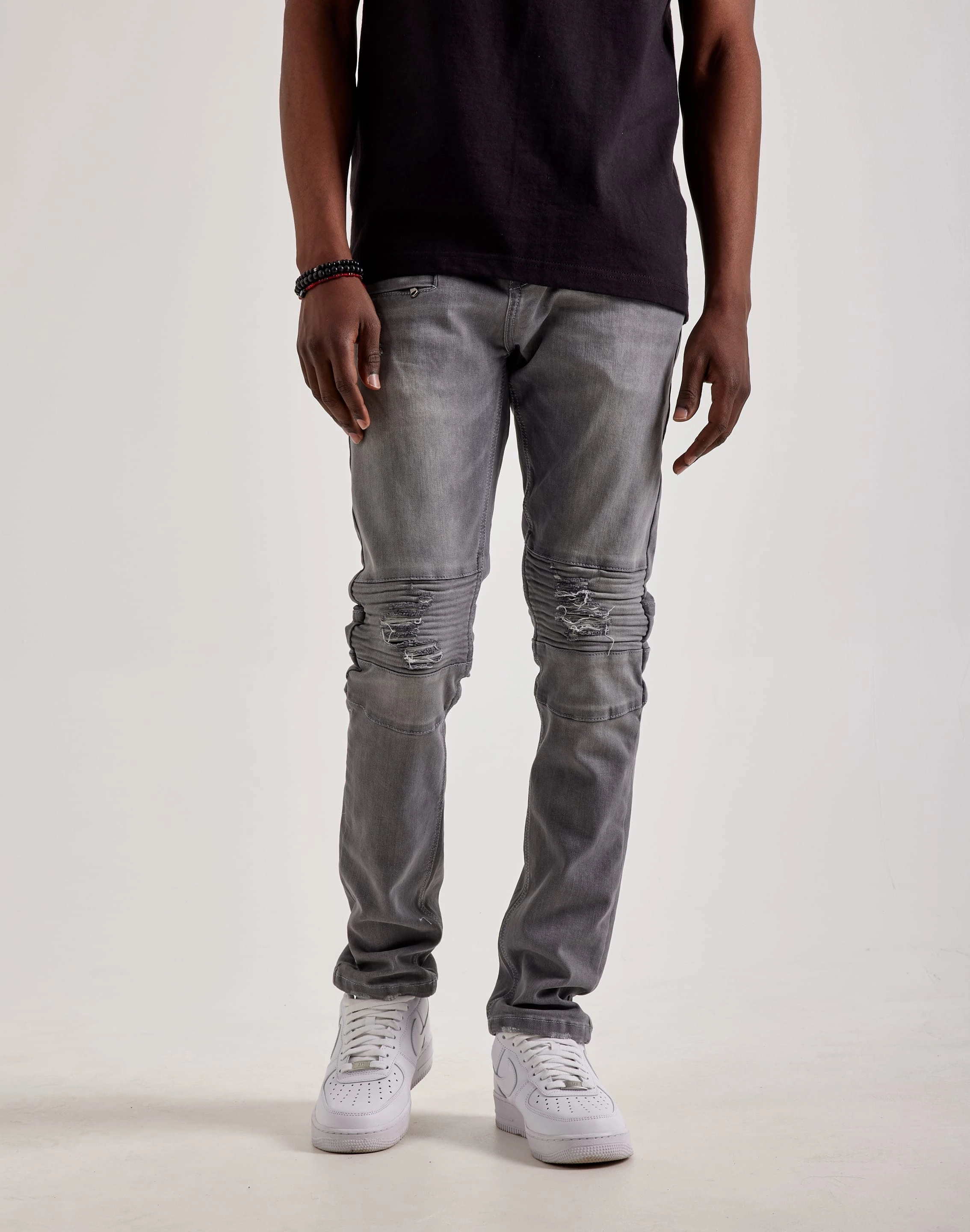 Kilogram Ripped Moto Jeans Nylon - included fashion Ethical fashion choices