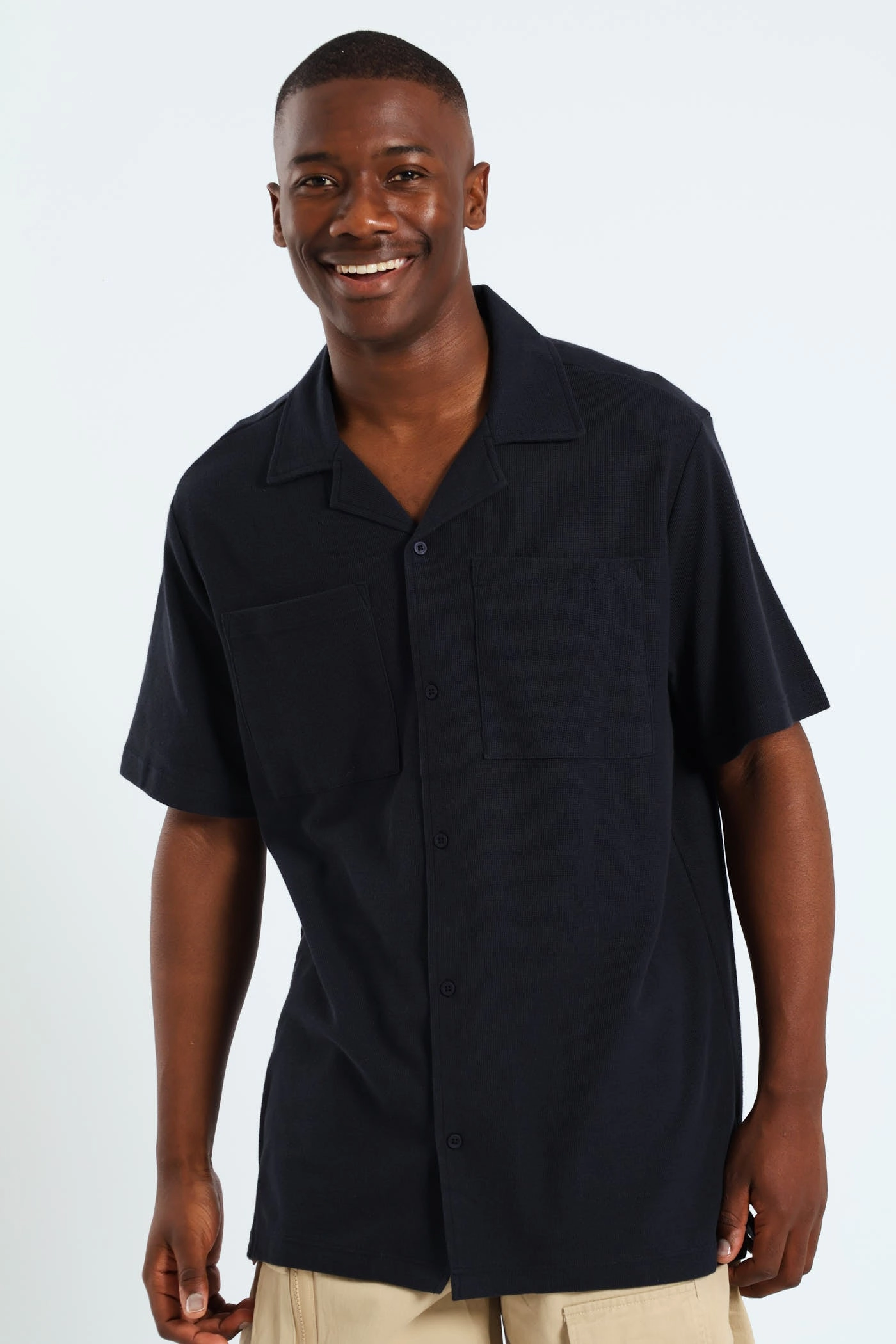 Fashion accessories Knit Pocket Shirt - Navy Fashion boutiques