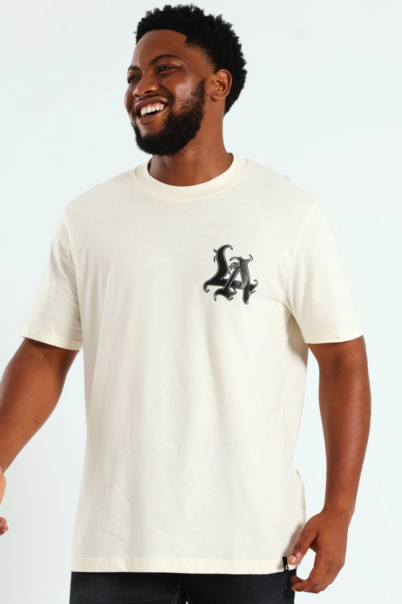LA Puff Print Tee - Off White