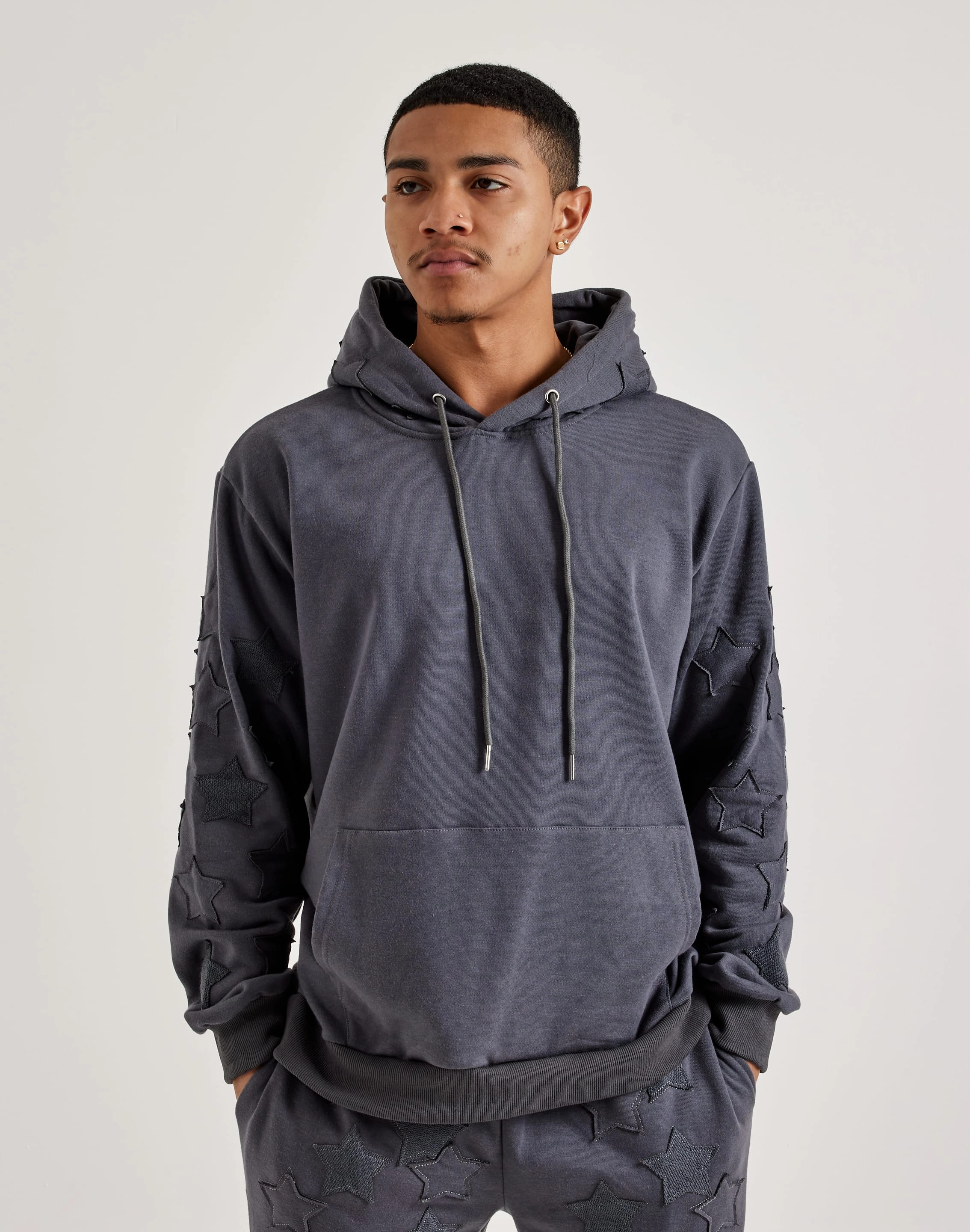 WAIMEA Star Patch Fleece Hoodie Clothing and accessories Street fashion