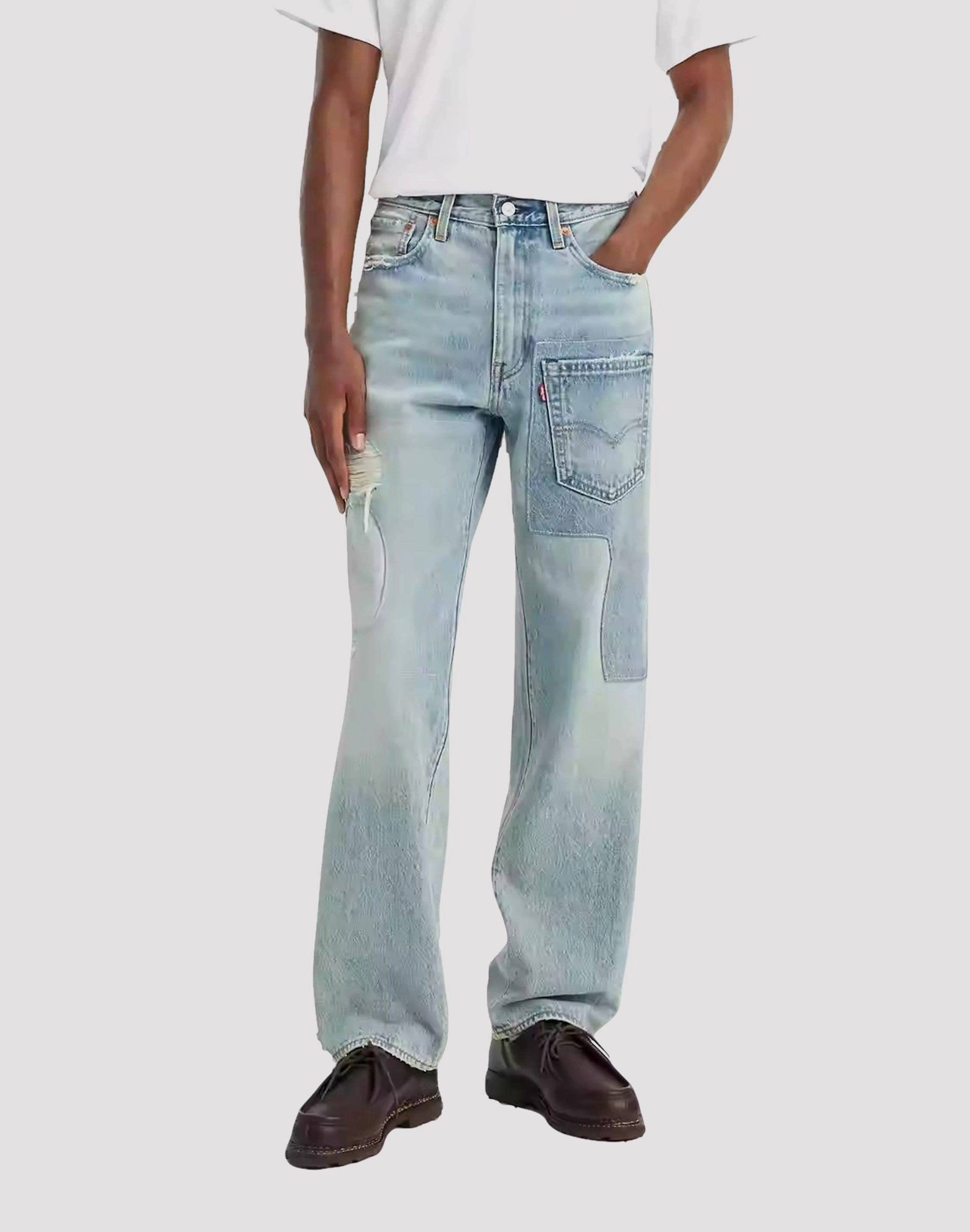 Comfortable apparel Levi 568 Patch Yourself Premium Loose Denim Jeans Patterned fashion (floral, stripes, etc.)
