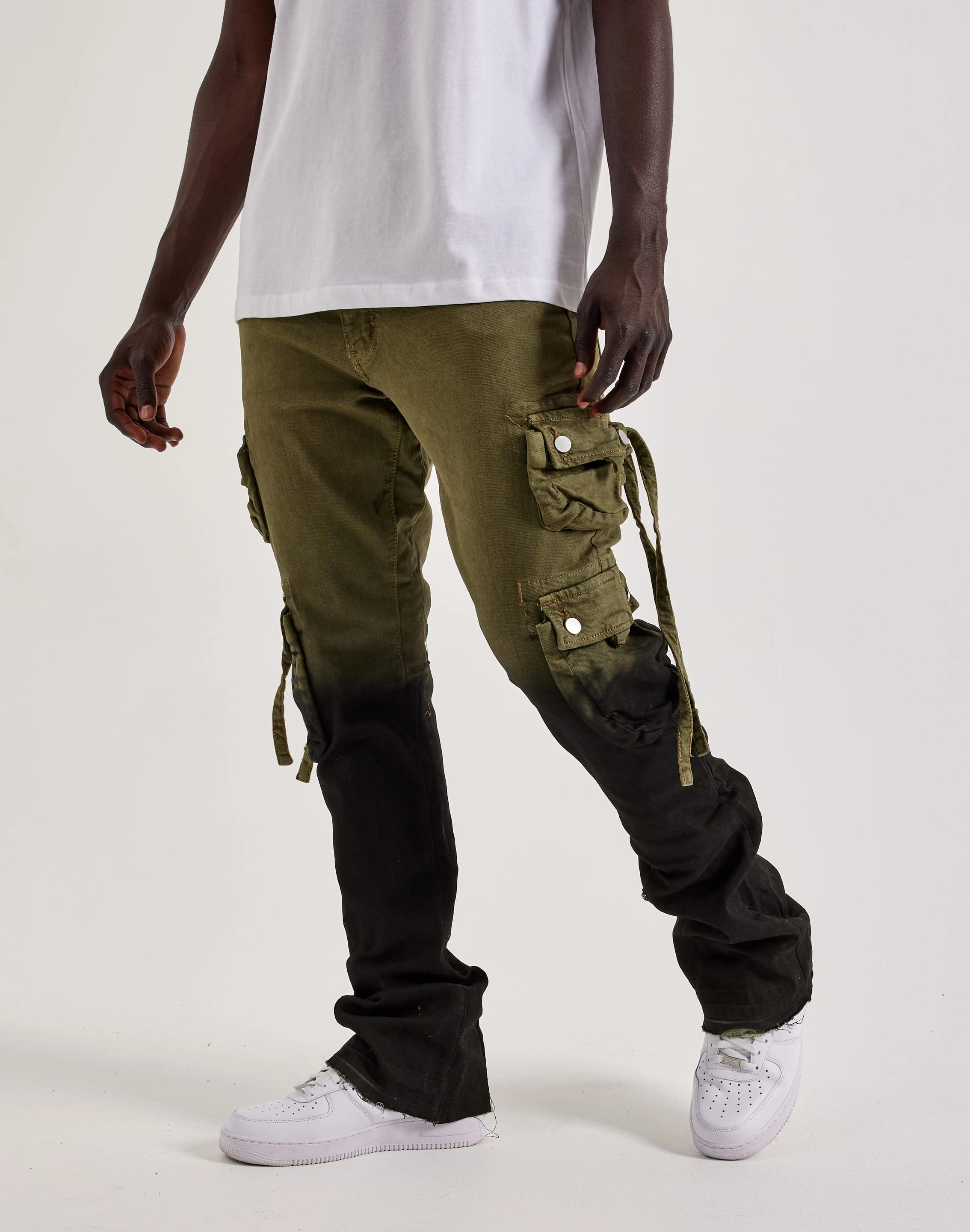 Fashion customization MNML Cargo Flare Denim Pants Outerwear options