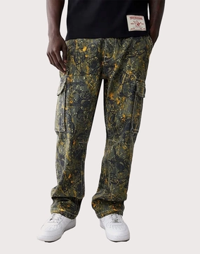 Linen - crafted fashion True Religion Buddha Camo Big T Cargo Pants Comfortable apparel
