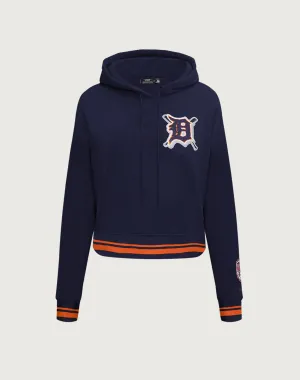 Lingerie and intimates Pro Standard Detroit Tigers Mashup Rib Cropped Hoodie Leather - material fashion