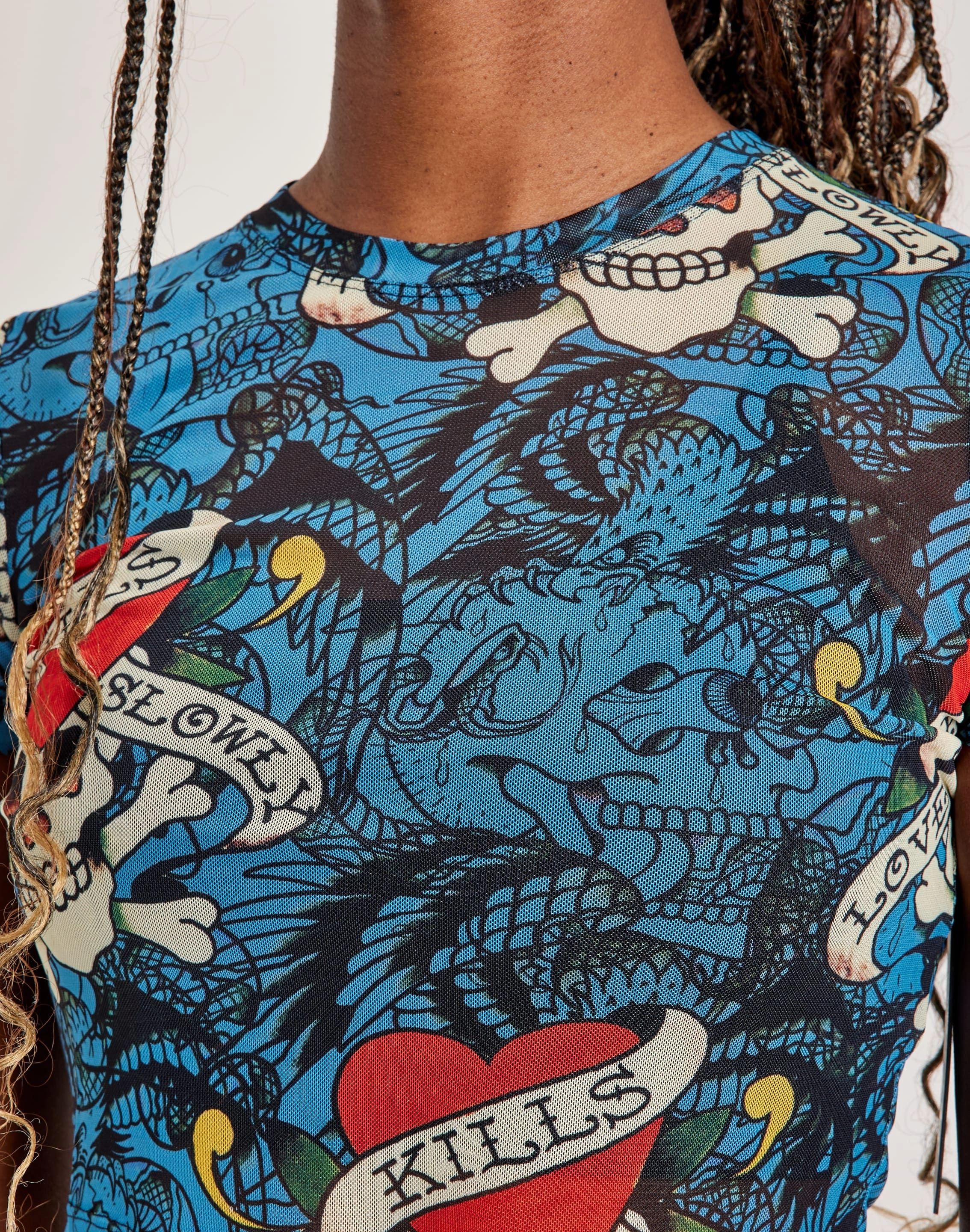 Lingerie and intimates Ed Hardy Skull Mesh Tee