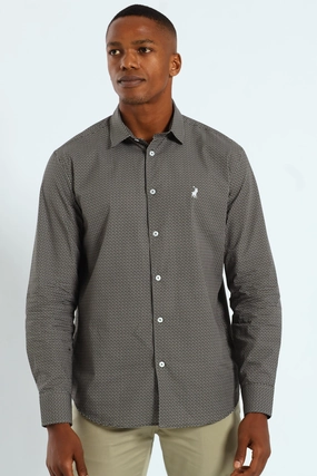 Long Sleeve Ares Shirt - Brown Fashion photography Evening wear