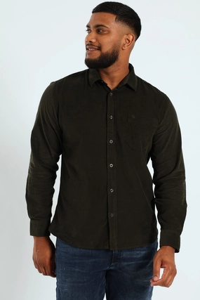 Long Sleeve Corduroy Shirt - Olive Clothing and accessories Fashion events