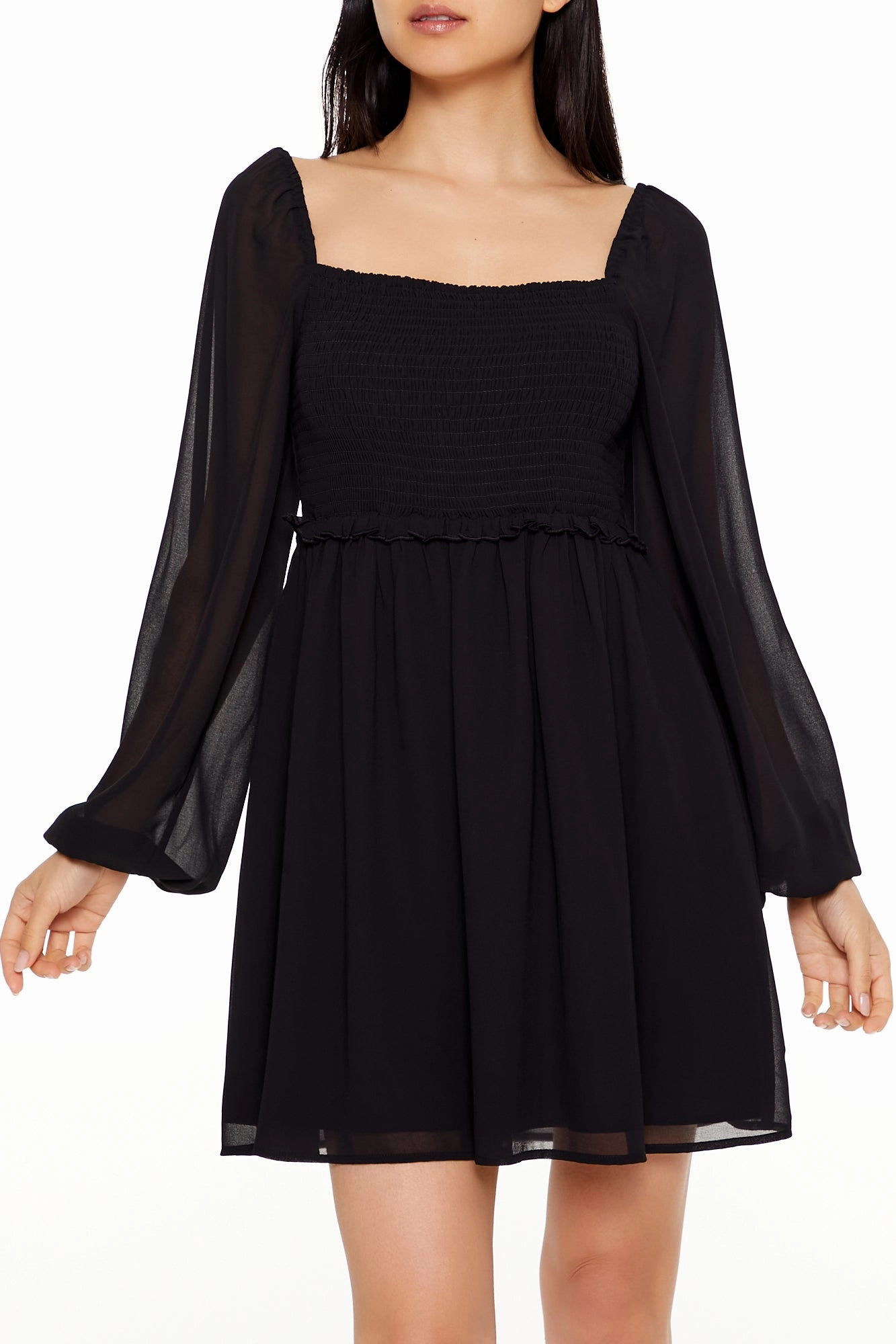 Long Sleeve Mini Dress - Black Ethical fashion choices Fashion customization