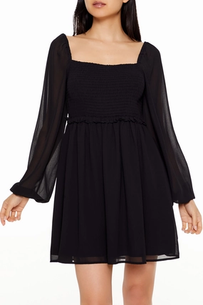 Long Sleeve Mini Dress - Black Clothing and accessories New fashion arrivals