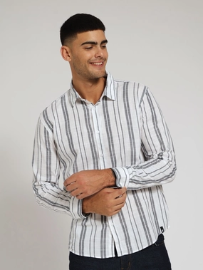 Long Sleeve Stripe Surface Interest Shirt Wardrobe staples Fashionable goods