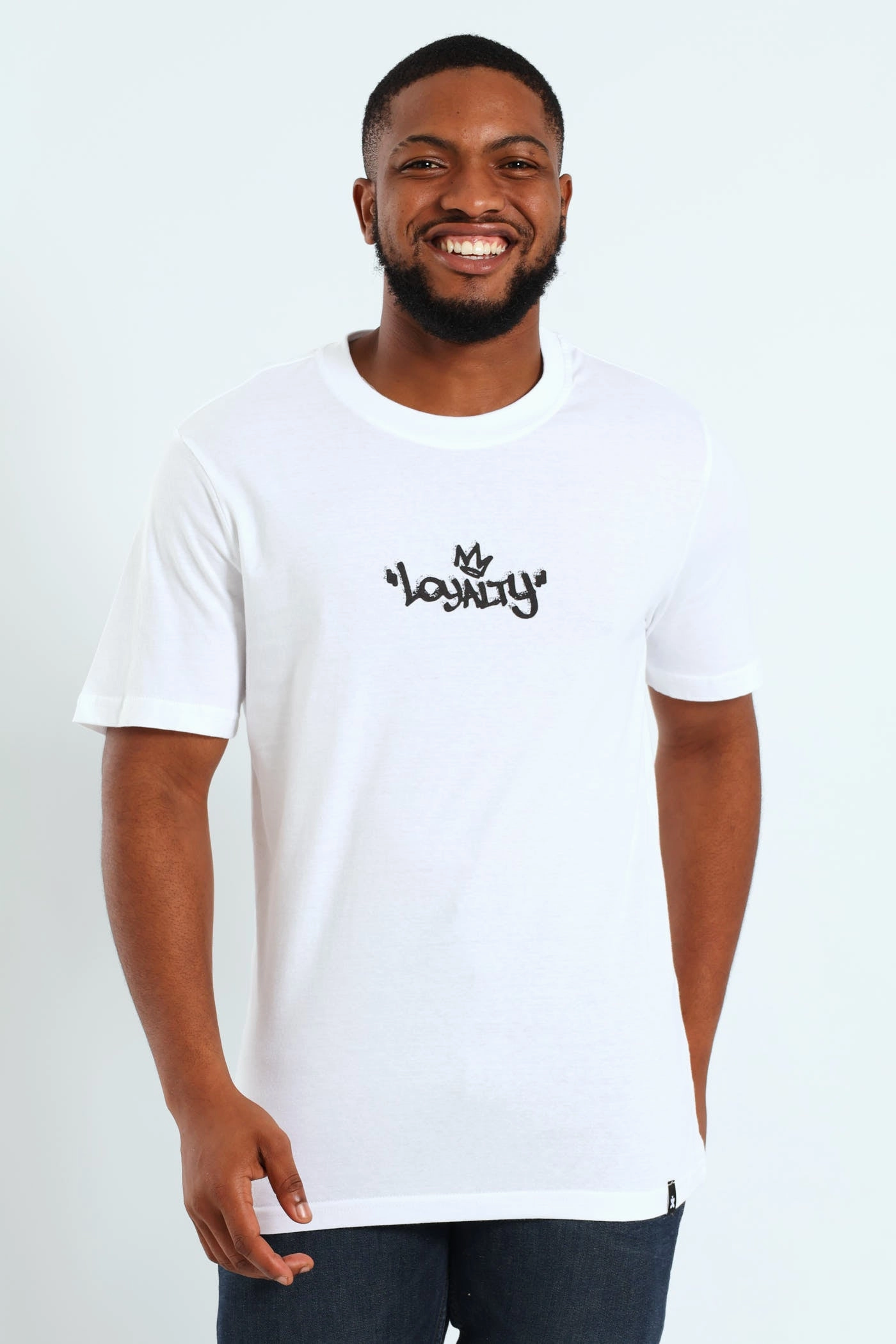 Loyalty Front & Back Print Tee - White