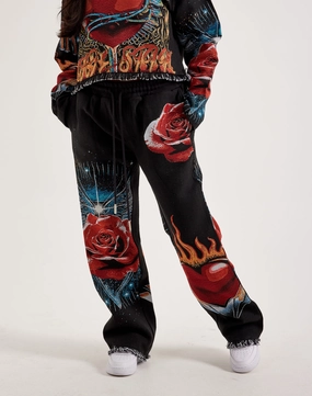 Majestik Winged Heart Tapestry Pants Fashion museums Fashion for all ages