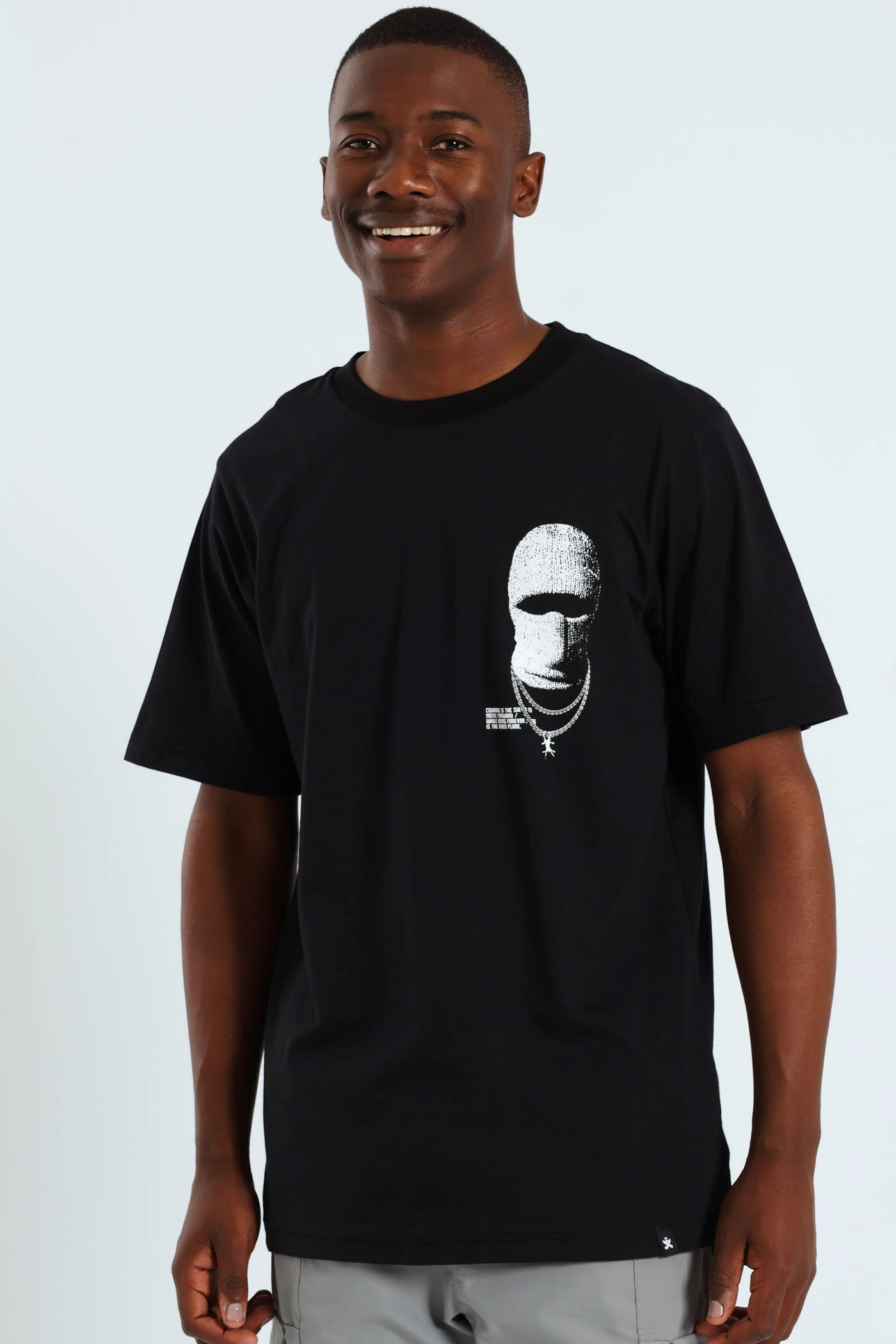 Mask Print Tee - Black