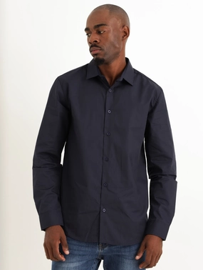 Men's Easy Care Shirt - Navy Street fashion Fashion rental