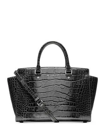 Michael Michael Kors Large Croc Embossed Selma Satchel Michael Kors Bags