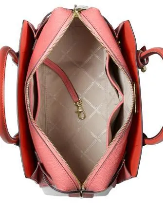 Michael Michael Kors Mercer Belted Tricolor Pebble Leather Satchel Michael Kors Bags