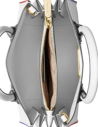 Michael Michael Kors Mercer Rainbow Trim Leather Crossbody Tote Michael Kors Bags