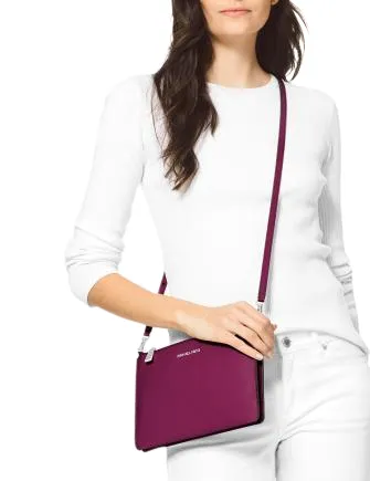 Michael Michael Kors Pebble Leather Double Pouch Crossbody Michael Kors Bags