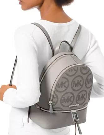 Michael Michael Kors Rhea Zip Small Leather Backpack Michael Kors Bags