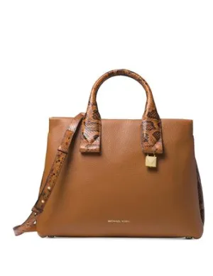 Michael Michael Kors Rollins Large Python Embossed Satchel Michael Kors Bags