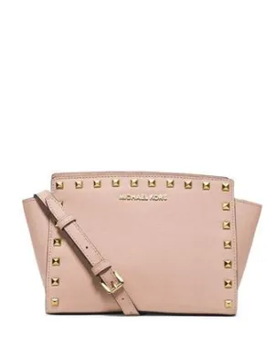 Michael Michael Kors Selma Medium Studded Saffiano Messenger Michael Kors Bags