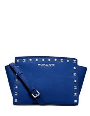 Michael Michael Kors Selma Medium Studded Saffiano Messenger Michael Kors Bags