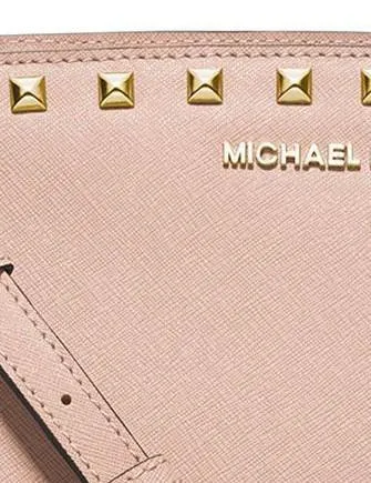 Michael Michael Kors Selma Medium Studded Saffiano Messenger Michael Kors Bags