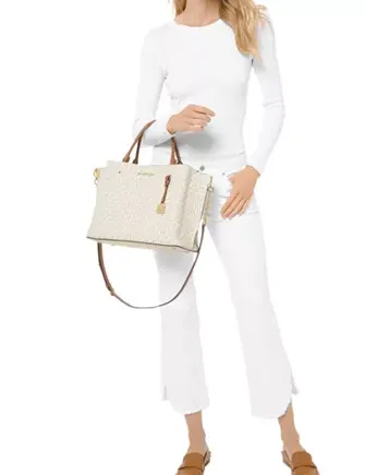 Michael Michael Kors Signature Print Arielle Satchel Michael Kors Bags