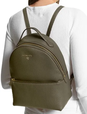 Michael Michael Kors Valerie Medium Pebbled Leather Backpack Michael Kors Bags