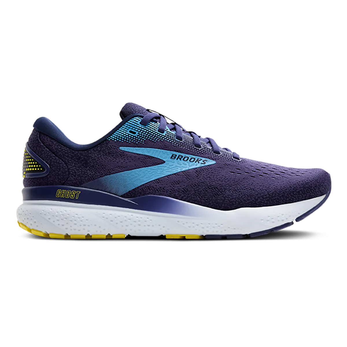Brooks Ghost 16 - Blue - Bonnie Blue - Yellow Nostalgic Cleverly designed