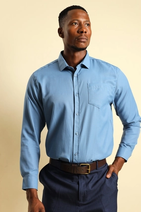 Minimalist fashion Summer Dobby Shirt - Airforce Beachwear items