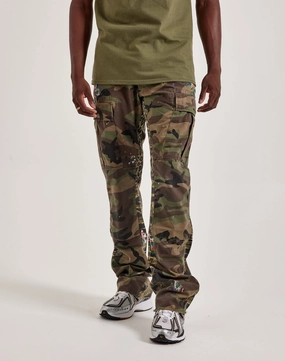 MNML Contrast Bootcut Cargo Pants Fashionable goods Leather - material fashion