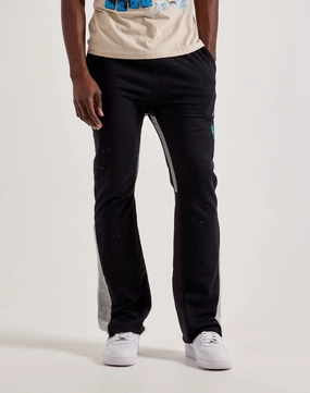 MNML Contrast Bootcut Sweatpants Leather - material fashion Street fashion