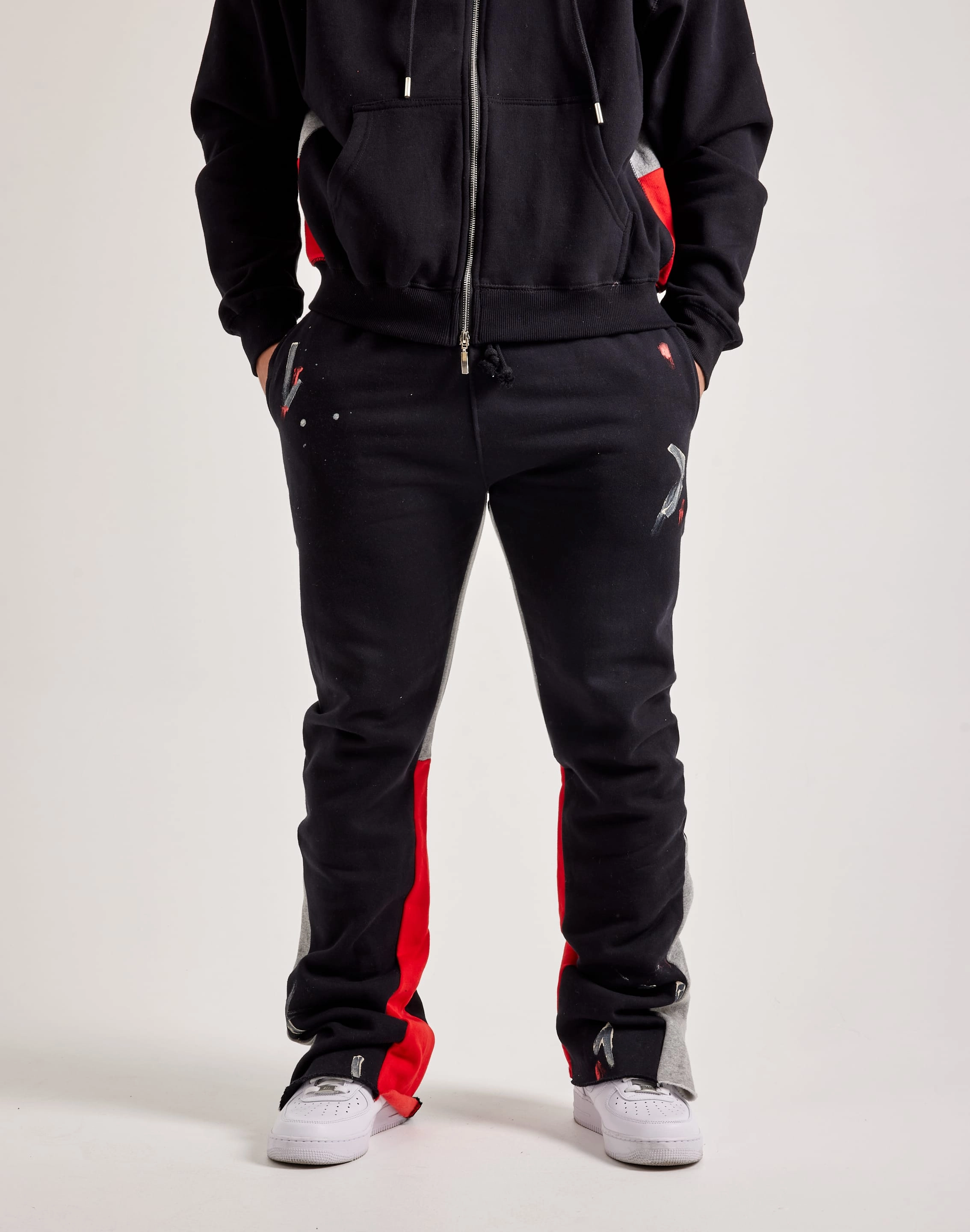Fashion customization MNML Contrast Bootcut Sweatpants Retro fashion finds