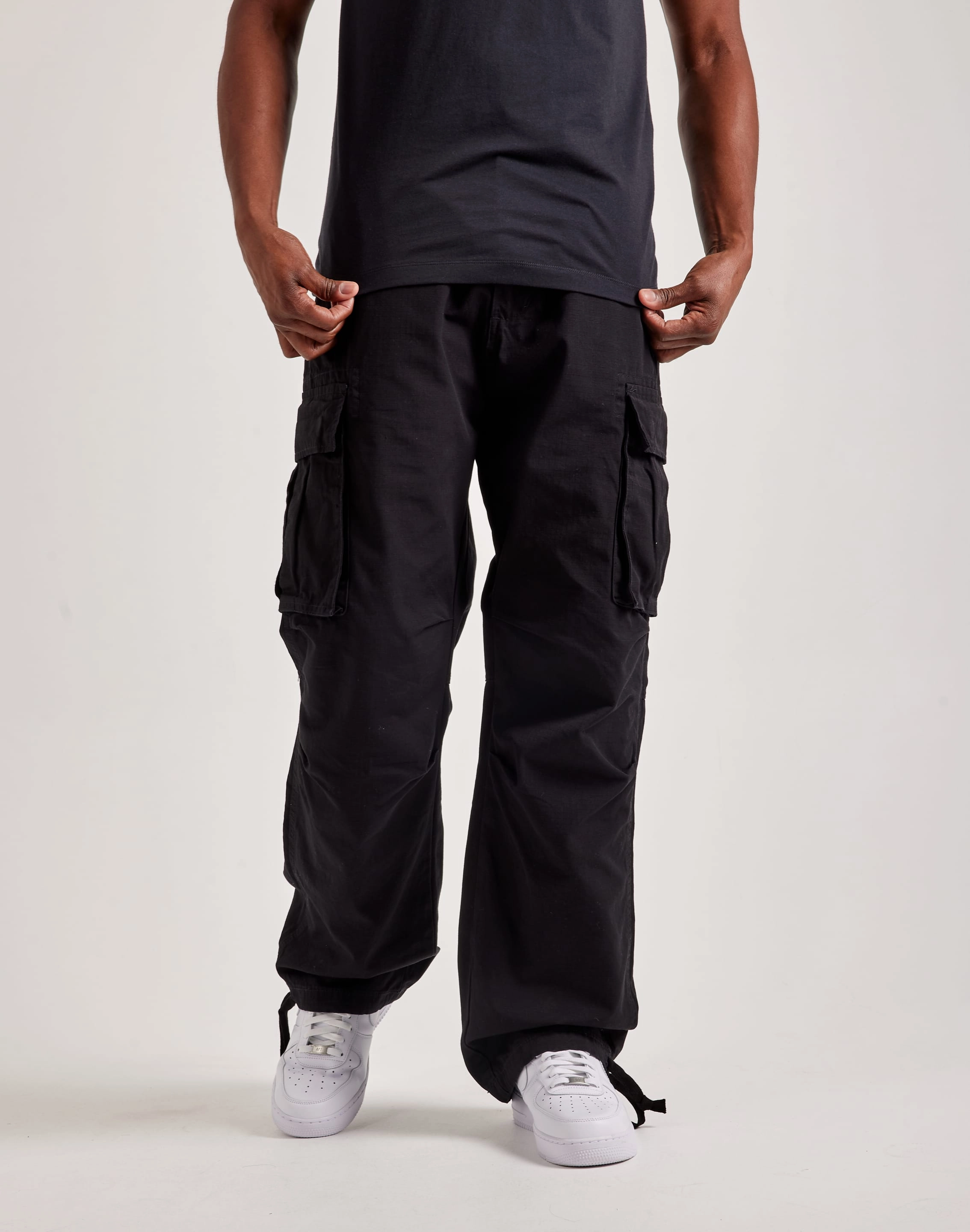MNML Ultra Baggy Vintage Cargo Pants Suede - finished fashion Best - selling fashion