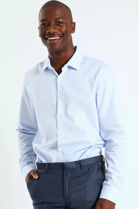 Modern fashion Textured Shirt - Light Blue Ethical fashion choices