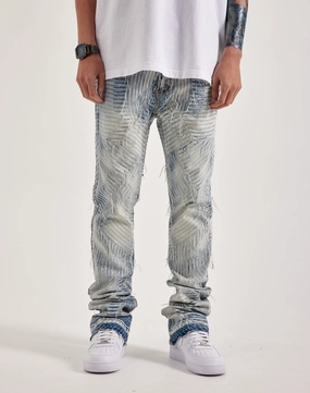 Modern fashion WAIMEA Geometric Frayed Jeans Minimalist fashion