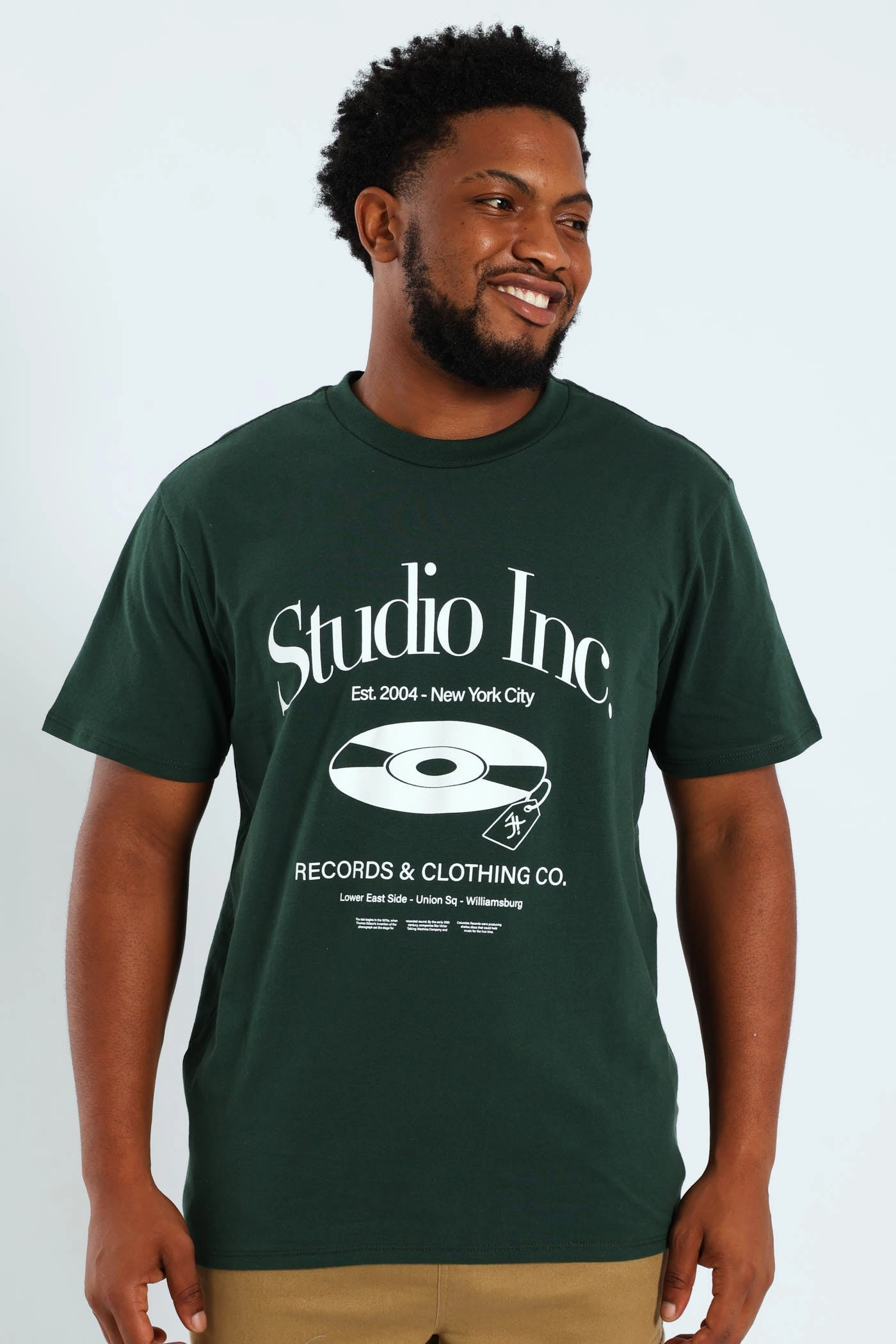 Music CD Front Print Tee - Green