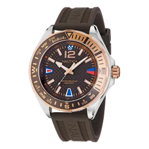 Nautica Men's Clearwater Beach 3-Hand Silicone Watch Multi Nautica