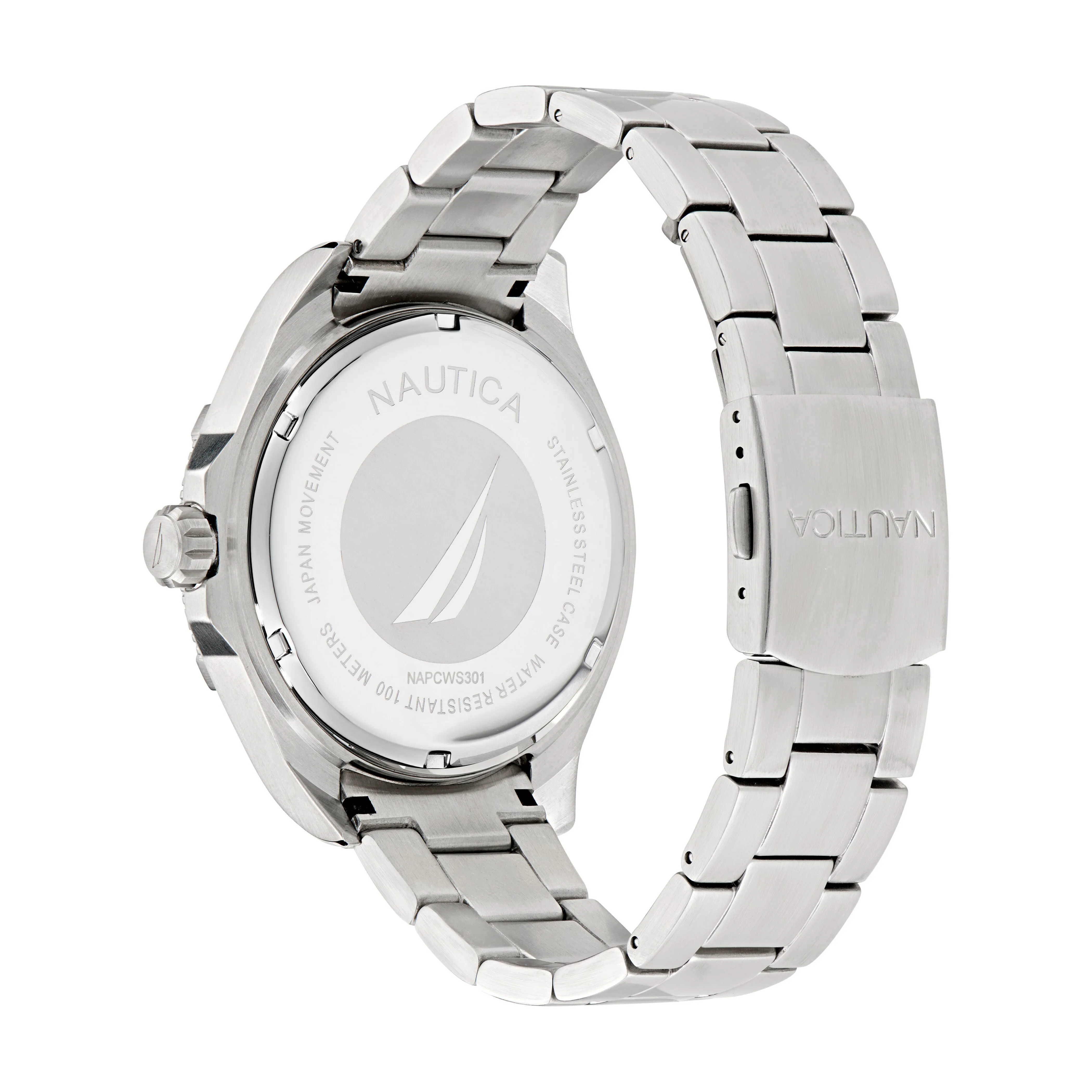 Nautica Mens Clearwater Beach 3-Hand Stainless Steel Watch Nautica Clothing
