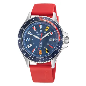 Nautica Men's Cocoa Beach Solar-Powered Silicone 3-Hand Watch Multi Nautica