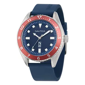 Nautica Mens Finn World 3-Hand Silicone Watch Nautica Clothing