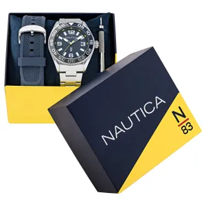 Nautica Men's Finn World Recycled Watch Box Set Multi Nautica