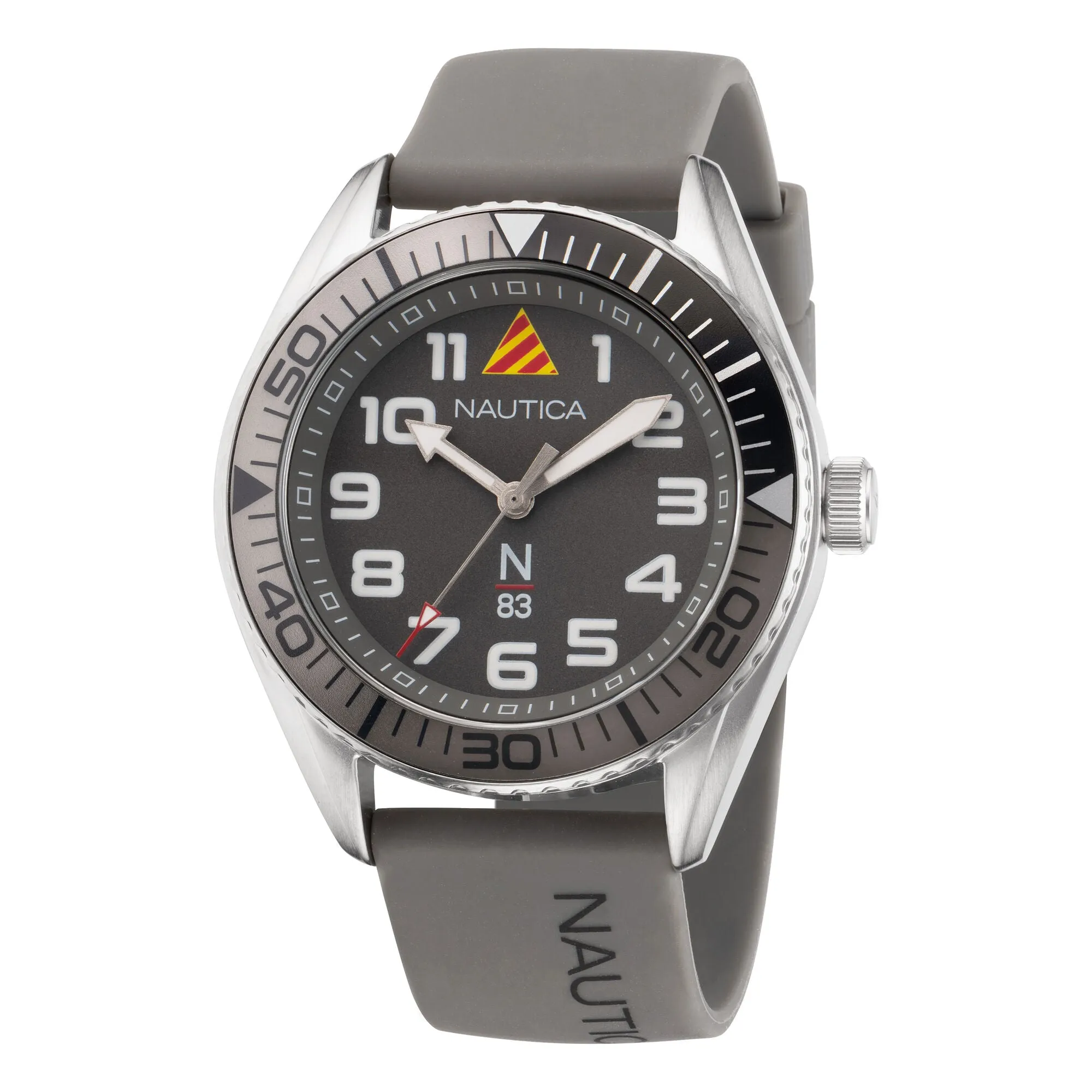 Nautica Men's Finn World Silicone 3-Hand Watch Multi Nautica