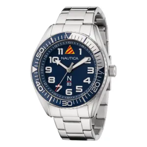 Nautica Men's Finn World Stainless Steel 3-Hand Watch Multi Nautica