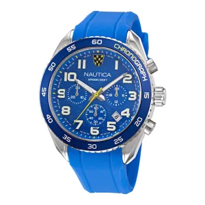 Nautica Men's Key Biscane Silicone Chronograph Watch Multi Nautica