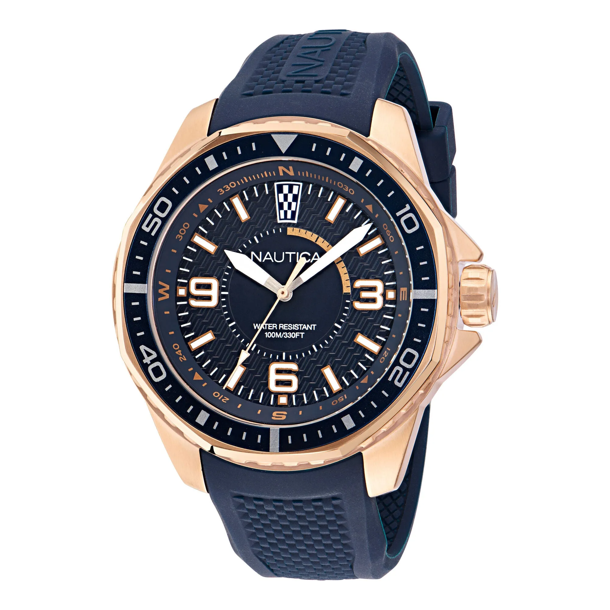 Nautica Men's Koh May Bay 3-Hand Silicone Watch Multi Nautica