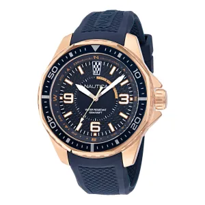 Nautica Men's Koh May Bay 3-Hand Silicone Watch Multi Nautica