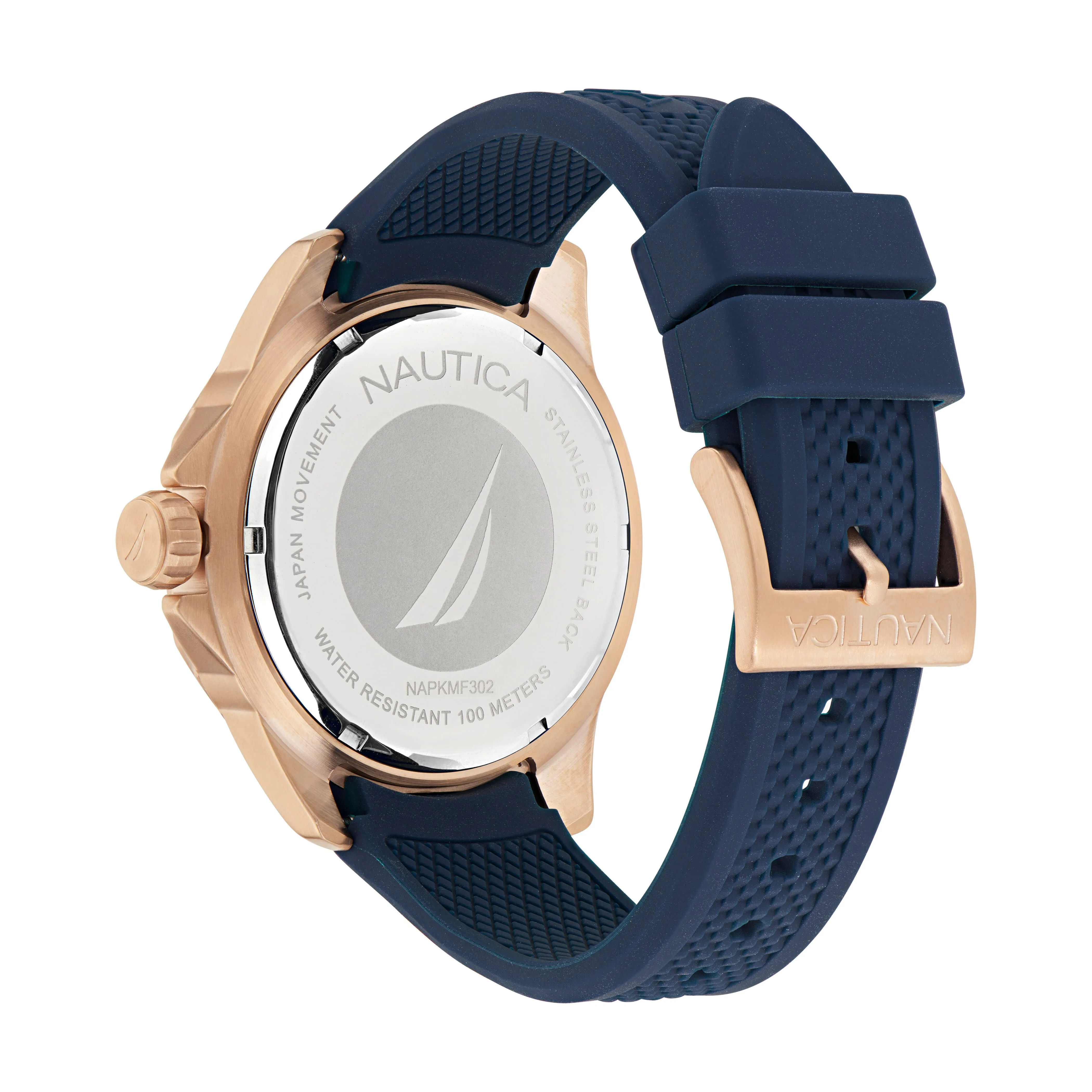 Nautica Mens Koh May Bay 3-Hand Silicone Watch Nautica Clothing